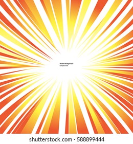 Sun's rays or explosion vector background for design speed, movement and energy.