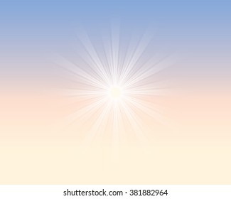 sun's rays in the sky
