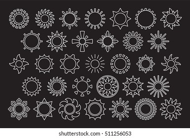 SUNS white line icons