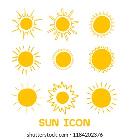 suns yellow set icon