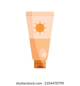 sunscreem tube illustration vector isolated