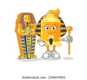 the sunscreen ancient egypt cartoon. cartoon mascot vector