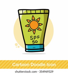 Sunscreen color doodle