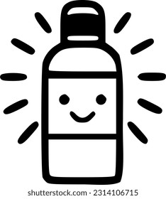 Ilustración del icono de contorno negro de pantalla solar