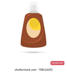 Sunscreen cream bottle color flat icon for web and mobile design