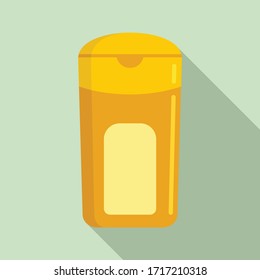 Sunscreen cream bottle icon. Flat illustration of sunscreen cream bottle vector icon for web design