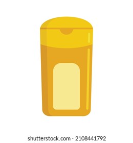 Sunscreen cream bottle icon. Flat illustration of sunscreen cream bottle vector icon isolated on white background