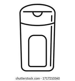 Sunscreen cream bottle icon. Outline sunscreen cream bottle vector icon for web design isolated on white background