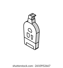 sunscreen cream cosmetic isometric icon vector. sunscreen cream cosmetic sign. isolated symbol illustration