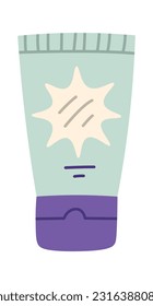 Sunscreen Cream Cosmetic Vector Illustration