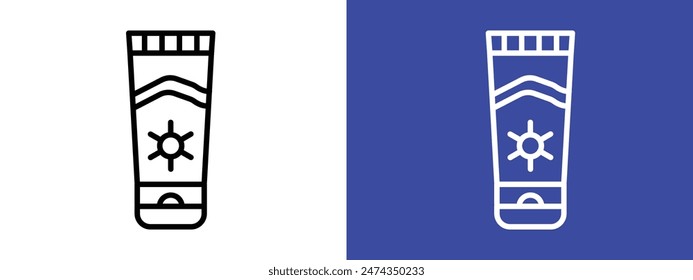 Sunscreen Cream Icon Ideal for Summer and Skincare Illustrations