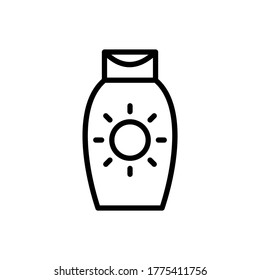 Sunscreen, cream icon. Simple line, outline vector elements of vacation icons for ui and ux, website or mobile application