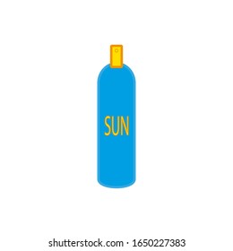 crema de protector solar, icono vector sobre fondo blanco