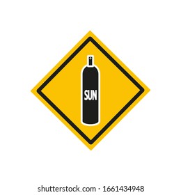 crema de protector solar, icono vector sobre fondo blanco