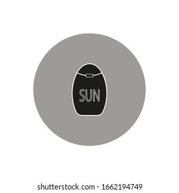 crema de protector solar, icono vector sobre fondo blanco
