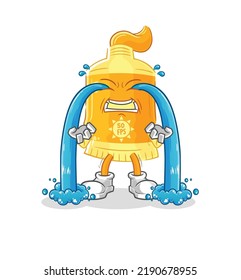 the sunscreen crying illustration. character vector
