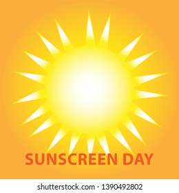 SUNSCREEN DAY - VECTOR ILLUSTRATION