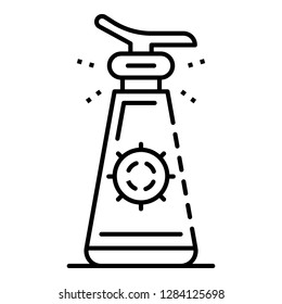 Sunscreen dispenser icon. Outline sunscreen dispenser vector icon for web design isolated on white background