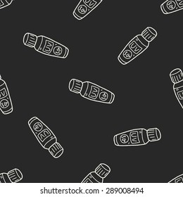 sunscreen doodle seamless pattern background