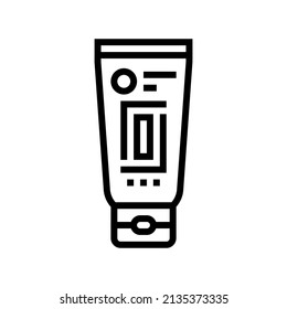 sunscreen for face line icon vector. sunscreen for face sign. isolated contour symbol black illustration