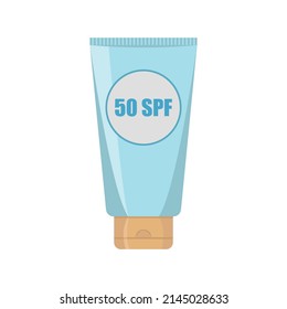 Sunscreen Factor 50 Spf Vector Illustration Stock Vector (royalty Free 