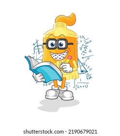 the sunscreen geek cartoon. cartoon mascot vector