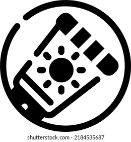 Sunscreen Glyph icon vector design and illustration template