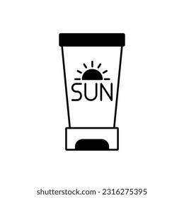 Icono del vector de glifos de pantalla solar que puede editar o modificar fácilmente

