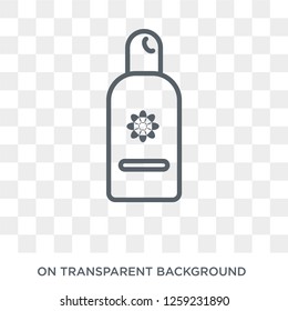 Sunscreen icon. Sunscreen design concept from Summer collection. Simple element vector illustration on transparent background.
