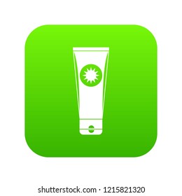 Sunscreen icon digital green for any design isolated on white vector illustration