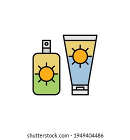 sunscreen icon. Element of travel illustration. Signs and symbols can be used for web, logo, mobile app, UI, UX