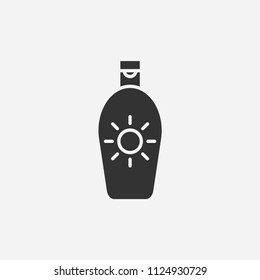 Sunscreen icon illustration,vector summer sign symbol