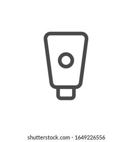 Sunscreen icon isolated on white background. Tube symbol modern, simple, vector, icon for website design, mobile app, ui. Vector Illustration