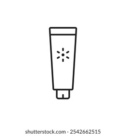 Sunscreen icon isolated on white background
