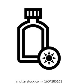 Sunscreen icon isolated sign symbol vector illustration - high quality black style vector icons
