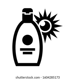 Sunscreen icon isolated sign symbol vector illustration - high quality black style vector icons
