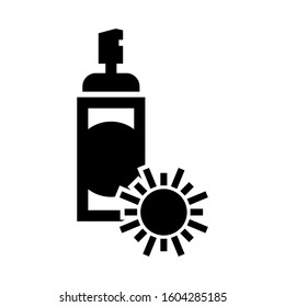 Sunscreen icon isolated sign symbol vector illustration - high quality black style vector icons
