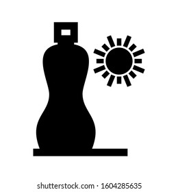 Sunscreen icon isolated sign symbol vector illustration - high quality black style vector icons
