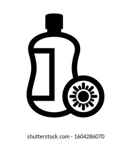 Sunscreen icon isolated sign symbol vector illustration - high quality black style vector icons
