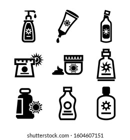 Sunscreen icon isolated sign symbol vector illustration - Collection of high quality black style vector icons
