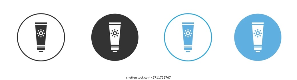 Conjunto de diseño de Plantilla de logotipo de icono de protector solar