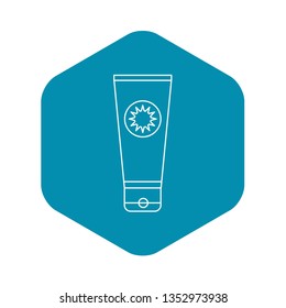 Sunscreen icon. Outline illustration of sunscreen vector icon for web