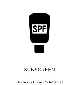 Sunscreen icon. Sunscreen symbol design from Summer collection. Simple element vector illustration on white background.