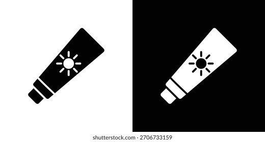 Logotipo del símbolo del icono del protector solar. Plantilla gráfica.