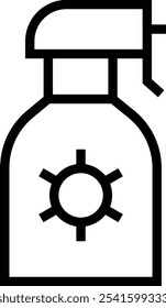 sunscreen icon. Thin linear style design isolated on white background