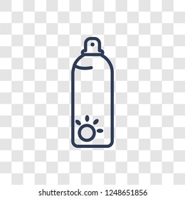 Sunscreen icon. Trendy linear Sunscreen logo concept on transparent background from Summer collection