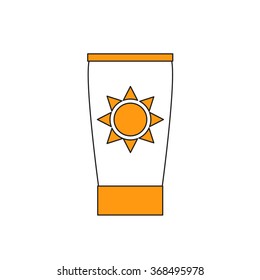 sunscreen icon. vector illustration