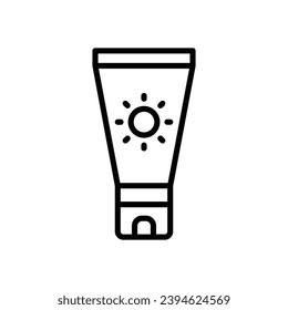 sunscreen icon. vector line icon for your website, mobile, presentation, and logo design.