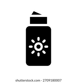 Ilustración de diseño de símbolo de Vector de icono de protector solar