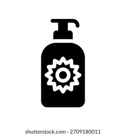 Ilustración de diseño de símbolo de Vector de icono de protector solar